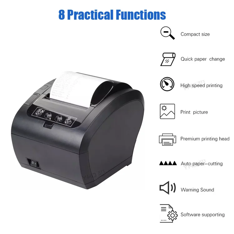 Auto Cutter 80mm Commercial Use Retail Shop Use Thermal Receipt Printer