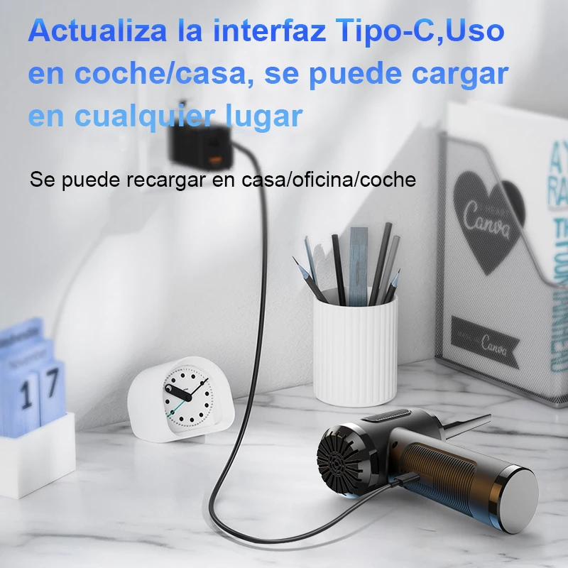 Portátil Comprimido Air Duster, Caixa do computador, Teclado Cleaner, Sucção por sopro, USB poderoso, Poderoso, Limpeza, Casa, Carro