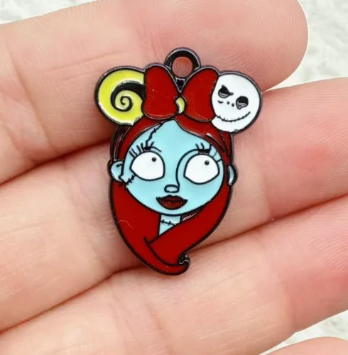 10 pcs  Charms Enamel Cartoon Halloween Pendants for Jewelry Making Necklaces Earrings Braceltes DIY Crafts Gifts
