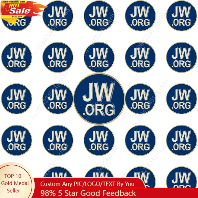

JW.org Lapel Pins Enamel JW.org Neck Tie Hat Tack Clip Women or Men Suits Round Blue Jehovah Witness Lapel Pin bulk