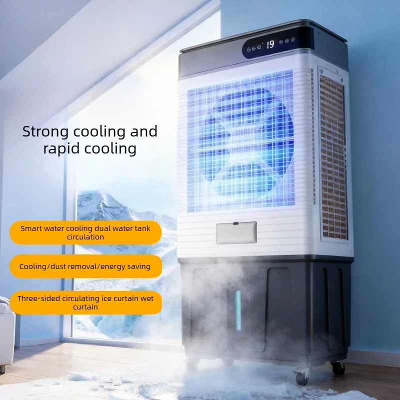 

Commercial Cooling Fan with Powerful Motor 3 Speed Settings Low Noise Energy Efficient Portable Air Cooler for Home Office Use