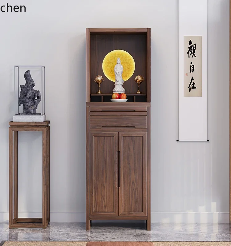 fg-a  New Chinese Style Standing Cabinet Buddha Altar Bodhisattva Cabinet Home Simple Offering Table God of Wealth Cabinet