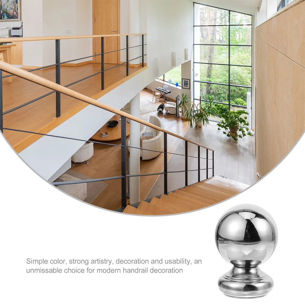 Indoor Stainless Steel Hollow Ball Armrest Stair Railing Finials Hand Stairs Handrail Column