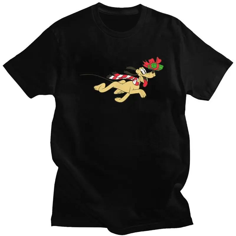 

Custom Pluto Tshirts Men Short Sleeves Streetwear T Shirt Fashion Dog Cartoon T-shirt Slim Fit Soft Cotton Tee Tops Gift Idea