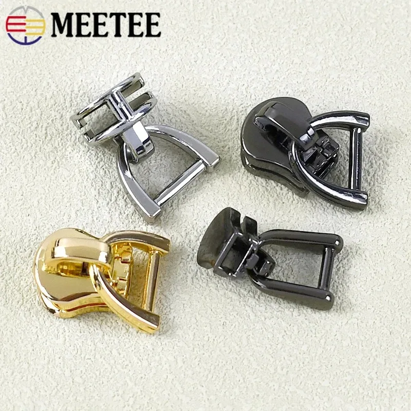 5/10 قطع ميتي 3 # 5 # 8 # 10 # D حلقة سستة المنزلق لسحابات معدنية سترة حقيبة إغلاق السوستة مجتذب رئيس الملابس الخياطة إصلاح أطقم #5