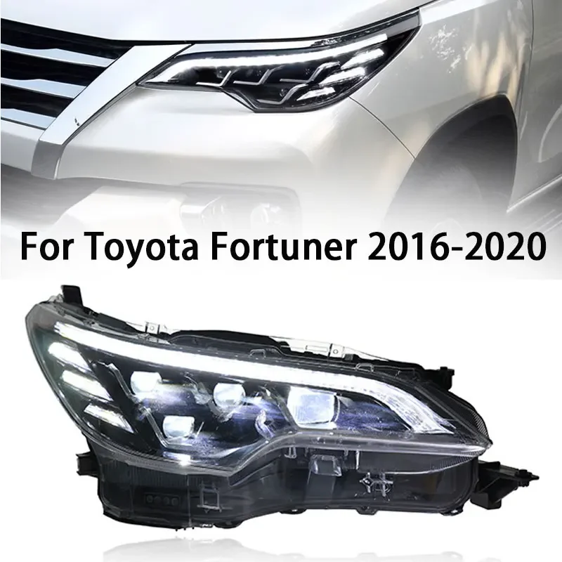 

Автомобильные фары для Toyota Fortuner 2016-2020, светодиодные автомобильные лампы, дневные ходовые огни, динамические указатели поворота, автомобильные аксессуары