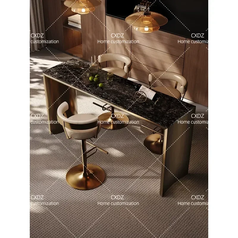Light Luxury Bar Table High End Narrow Mini Leisure Long Table For Small Apartment Household Living Room