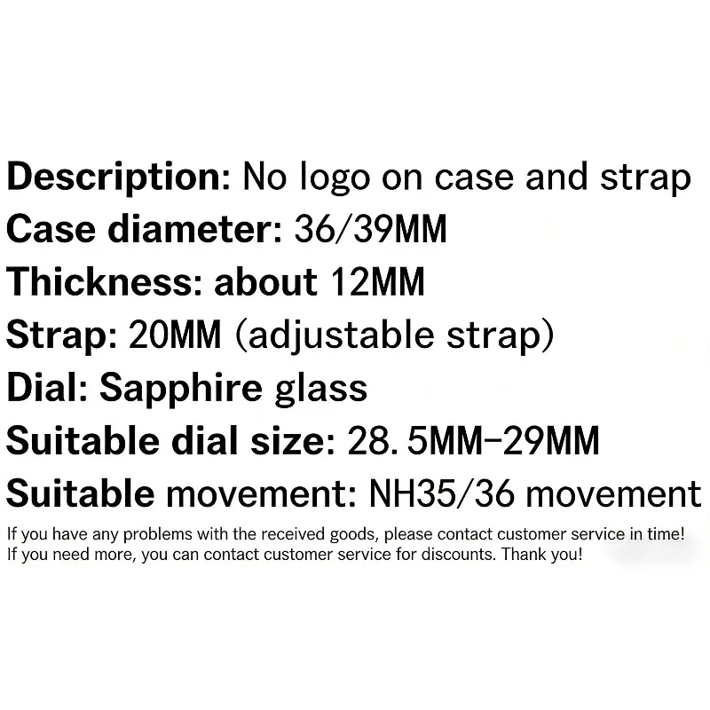 ملحقات معدلة لـ Oyster Perpetual 36/39 مللي متر مجموعة حزام زجاج الياقوت لحركة NH35/36