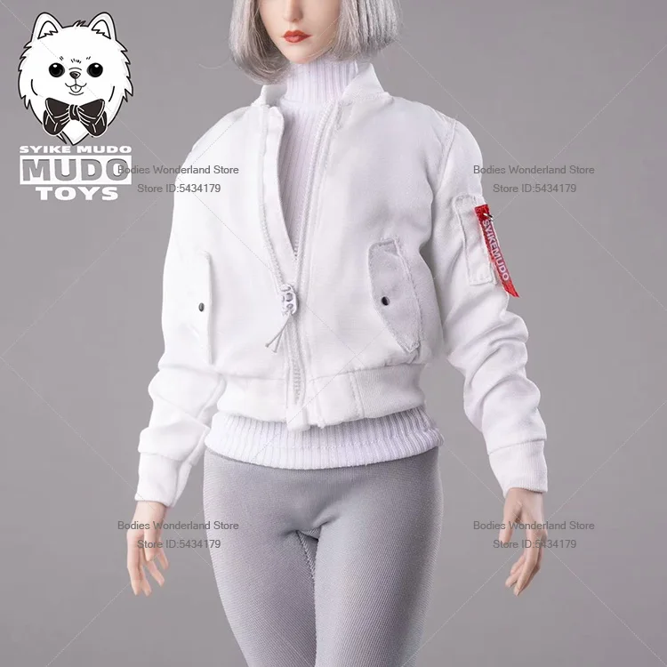 متوفر CTC-010 1/6 مقياس أنثى الجندي العصرية عادية سستة تحلق سترة قطن نموذج الملابس لجسم عمل الشكل 12 بوصة #6