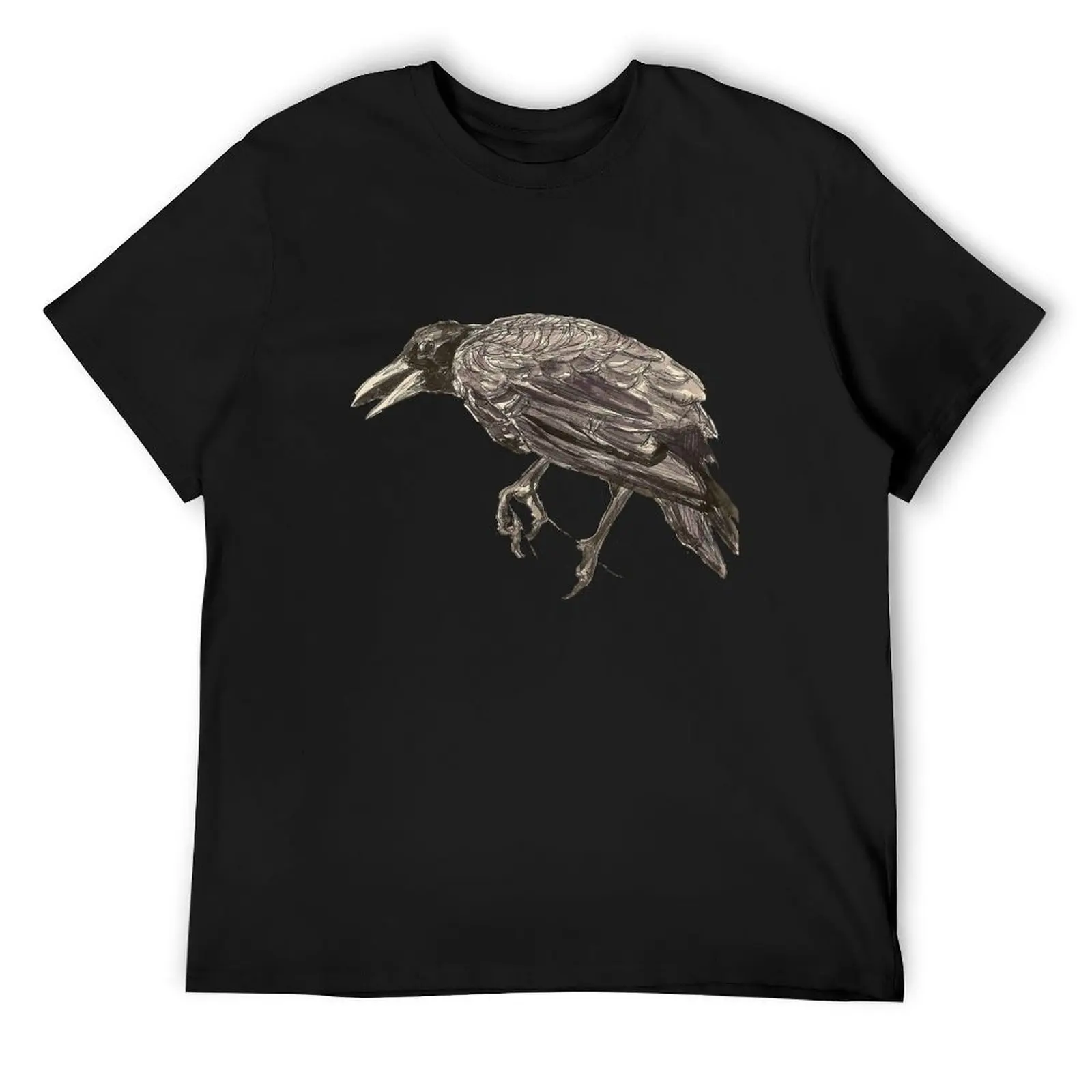 Crow T-Shirt designer shirts man clothes for a boy summer tops slim fit t shirts for men