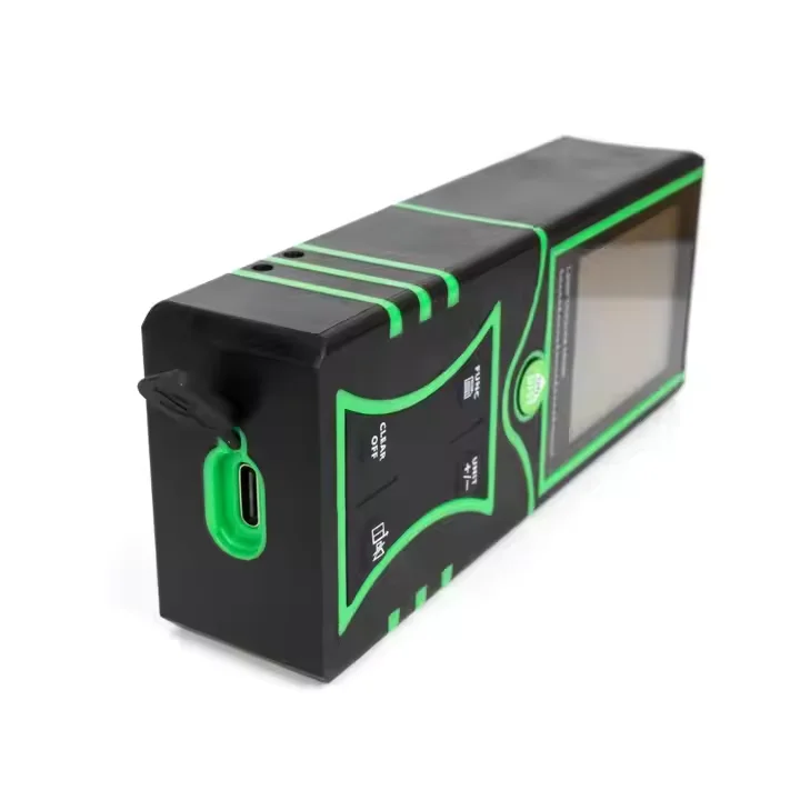 เครื่องวัดระยะด้วยเลเซอร์แบบชาร์จไฟได้ หน้าจอ LCD 2.0 นิ้ว พร้อมฟังก์ชันกล้อง ระยะการใช้งานกลางแจ้ง 120 เมตร สำหรับงานอุตสาหกรรม