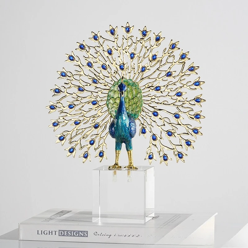 New Peacock Home Decoration Crafts Gifts Living Room Bedroom Ornament Home Living Room Tabletop Ornament