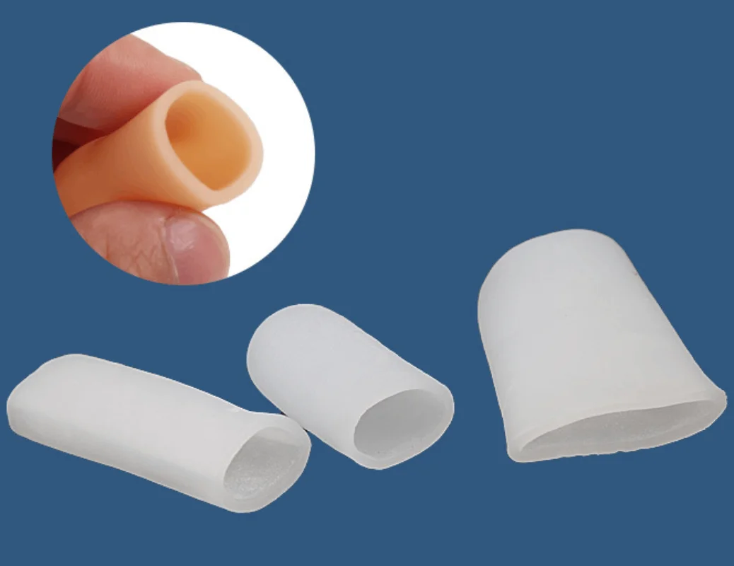 2 ชิ้น = 1 คู่ซิลิโคนเจล Soft Toe Protectors Bunion Toe แขนหมวกสําหรับป้องกัน Corns Calluses Blisters Foot Care เครื่องมือ