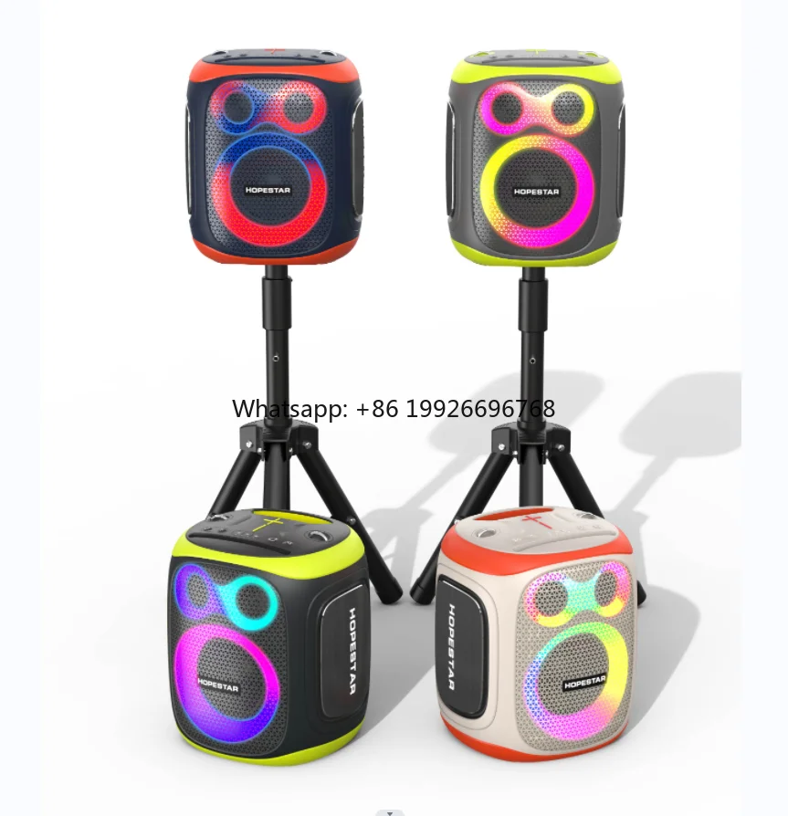 

Колонки Party130 Hopestars Колонки Party Box Mp3 120 Вт Высокая мощность Rgb Пикап Ритм Свет Беспроводной портативный микрофон Производство динамиков