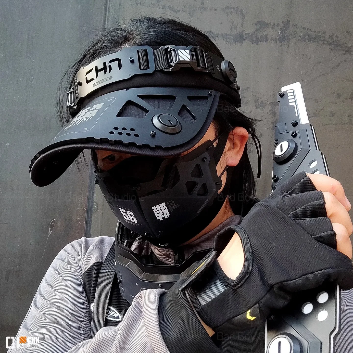 

Game Cyber-Punk hat Cat Ears Cosplay Headwear Accessories Sci-fi mechanical mechs Mask Hand Armor Cosplay Props Halloween
