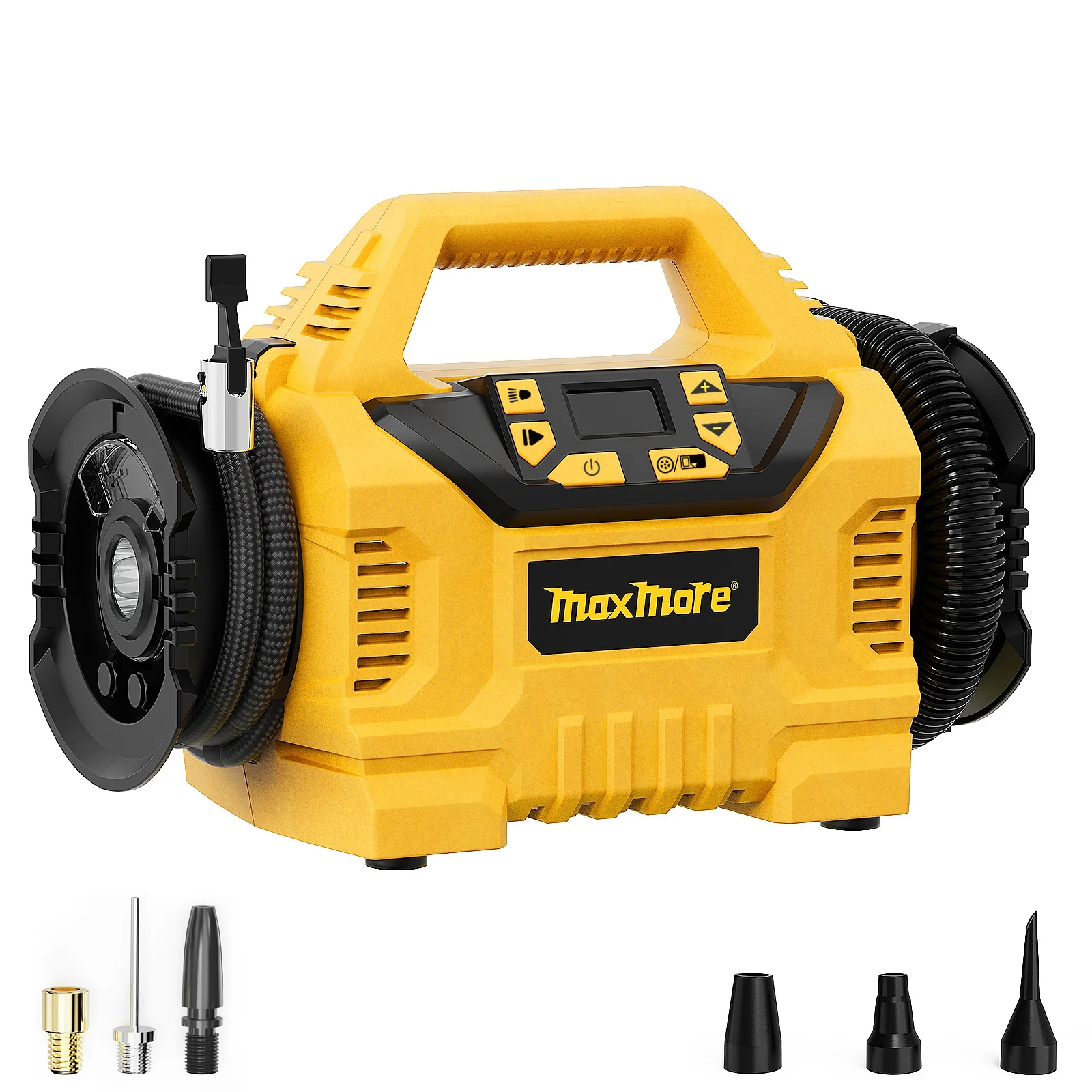 Compressore d'aria per gonfiaggio pneumatici, compatibile con batteria Dewalt da 20 V (solo utensile) Pompa d'aria da 160 PSI per pneumatici, basket, materassi d'aria