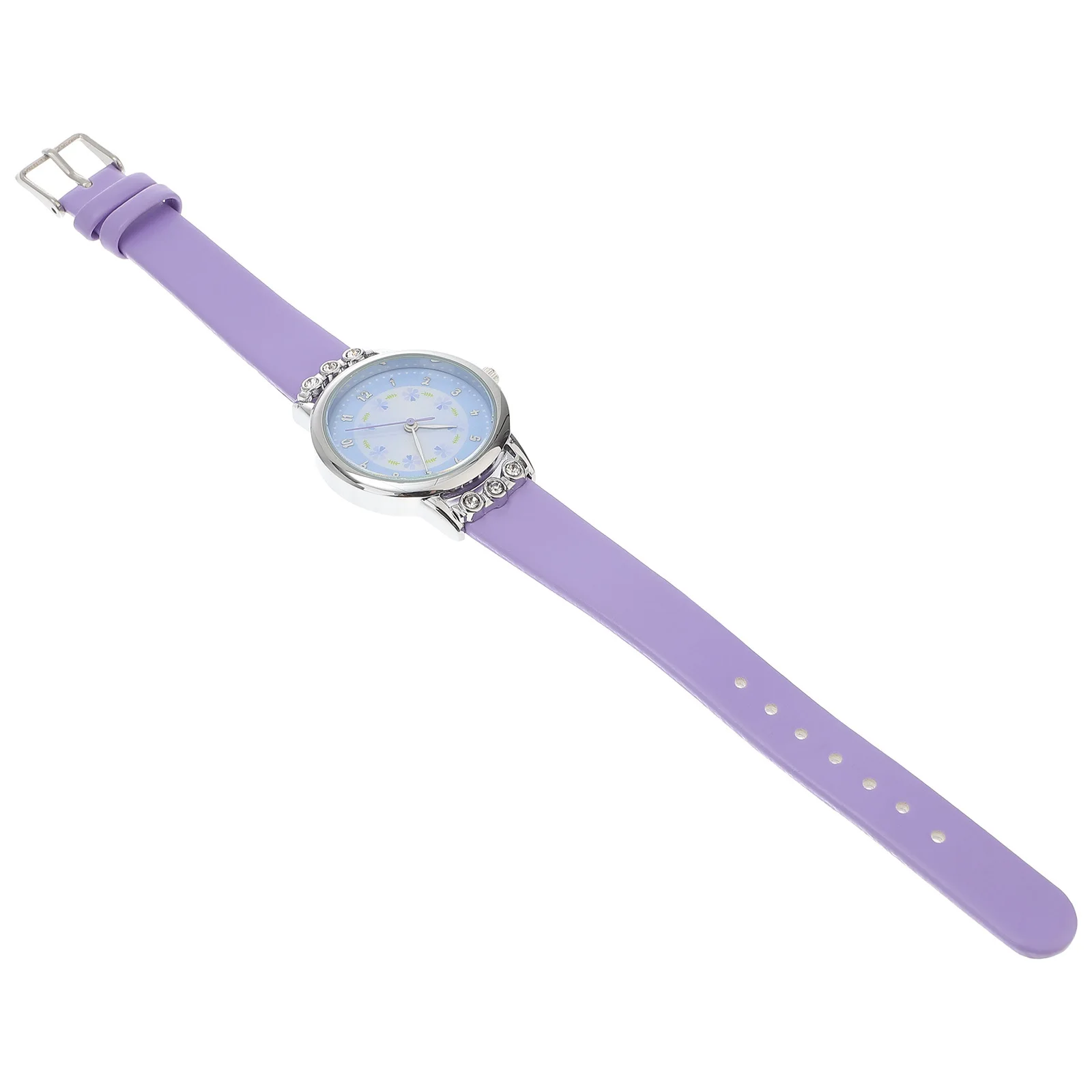ساعة كوارتز كارتونية مقاومة للماء بنفسجية قابلة للتعديل، سوار مريح، ساعة معصم أنيقة، تصميم فريد من نوعه لـ