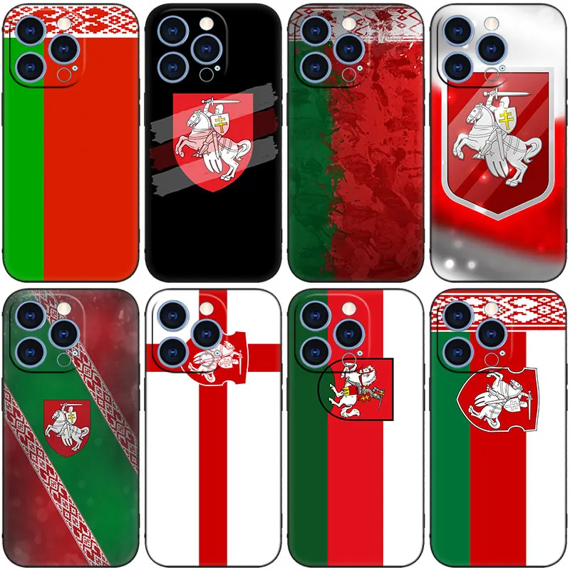 Belarus Flag Phone Case For Apple iPhone 14 13 12 Mini 11 Pro XR X XS MAX 6S 7 8 Plus 5S SE 2020 2022 Black Cover