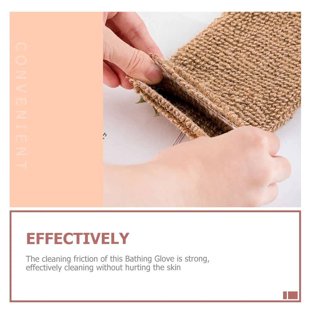 

4pcs Jute Bath Gloves Exfoliating Shower Mitts Body Cleansing Foam Maker Portable Back Washer Hand Towels Spa Tools