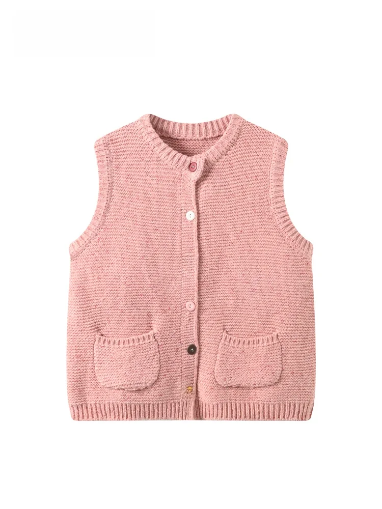 

Модный женский вязаный жилет больших размеров с круглым вырезом без рукавов, стильный универсальный топ для весеннего сезона, не стесняющий движений.