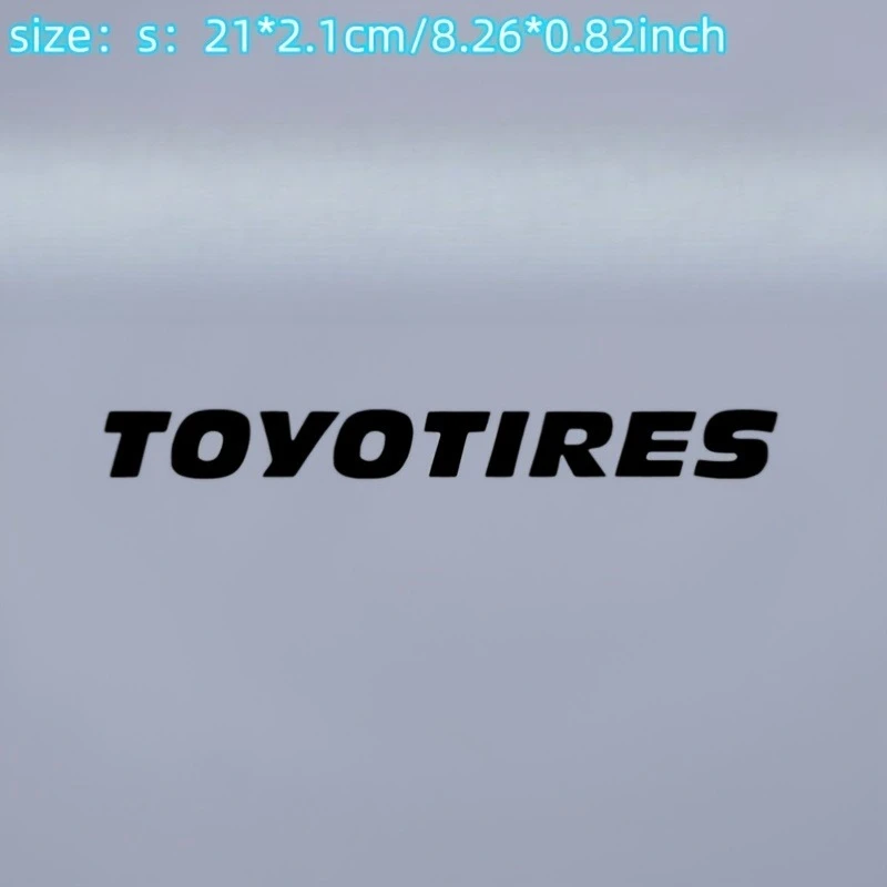 2 ชิ้น/ชุด สติกเกอร์ไวนิลโลโก้ “TOYOTIRES” ดีไซน์เรียบหรู - ทนทาน กันน้ำ ตกแต่งอย่างมีสไตล์สำหรับรถยนต์ แล็ปท็อป เคสโทรศัพท์ และอุปกรณ์ประจำวัน