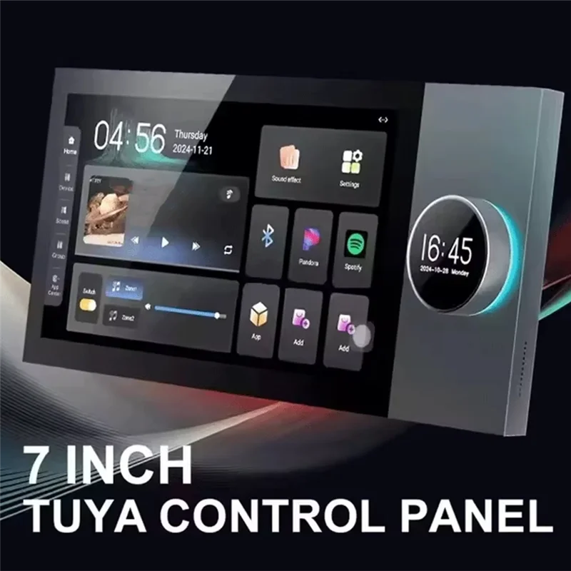 DIGIT-achtergrondmuzieksysteem Intelligente 7 "Tuya-paneelbediening 8-kanaals wandversterker Touchscreen Ondersteuning Google Play