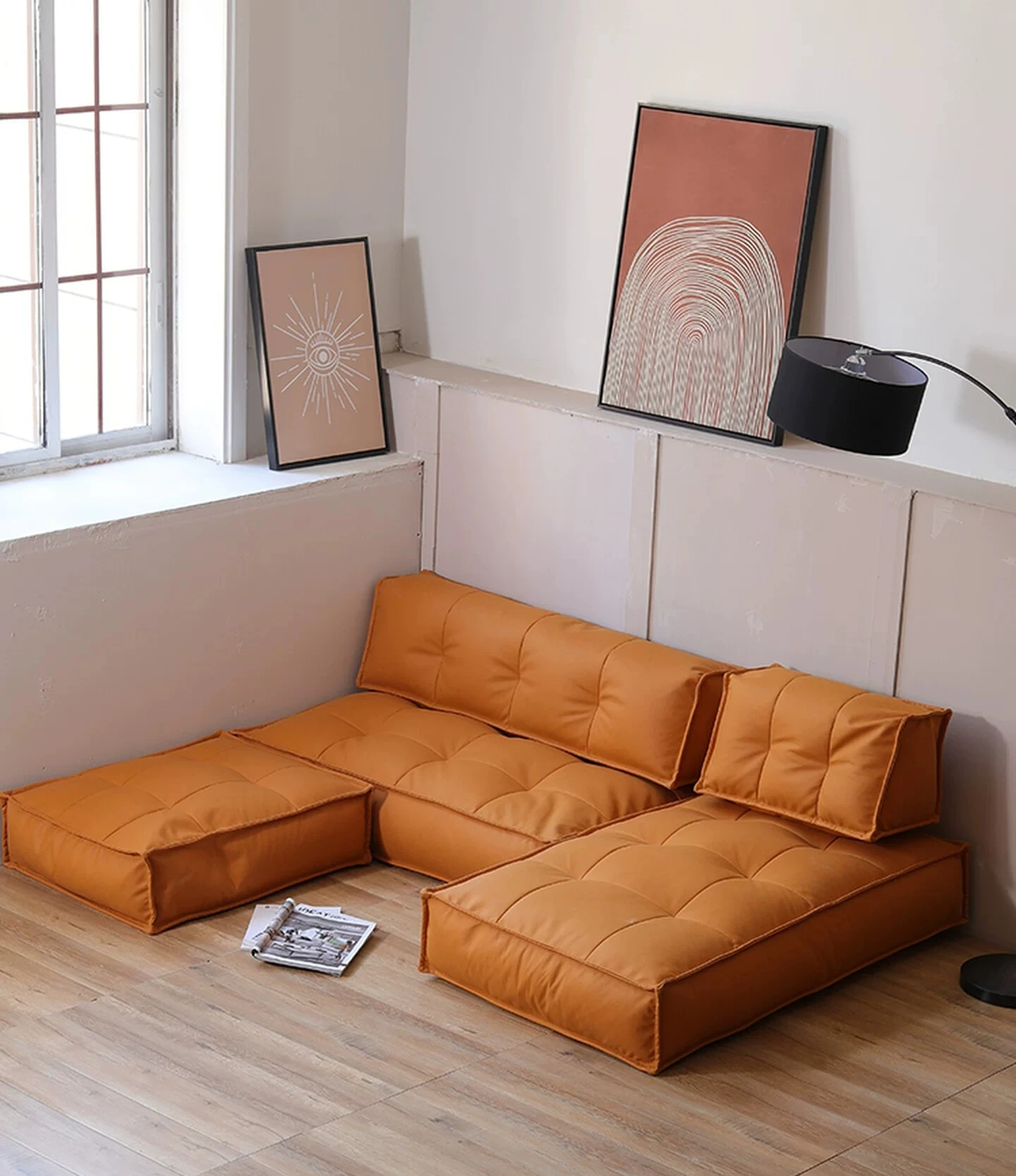 Lazy sofa tatami combination floor futon floor cushion seat cushion reclining module combination small sofa
