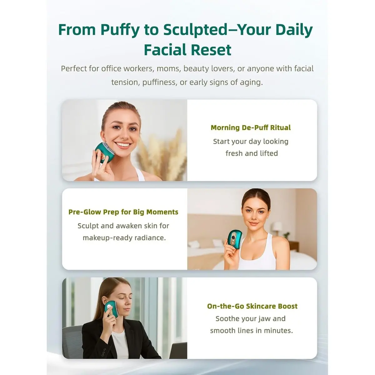 ◆♦Top Rated-Lymphatic Contour Face Brush - Face Massager for Lymphatic Drainage, Double Chin Reducer, and Sculpting
