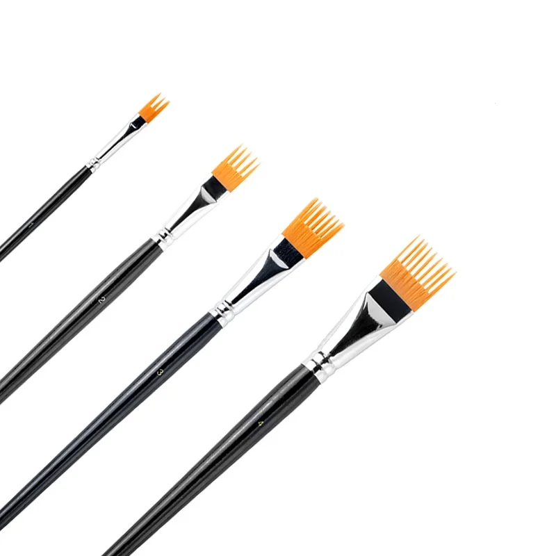 

4-Pc Art Paint Brushes for Watercolor Oil Painting Landscape Leaf Detail Brush Set for Canvas Art