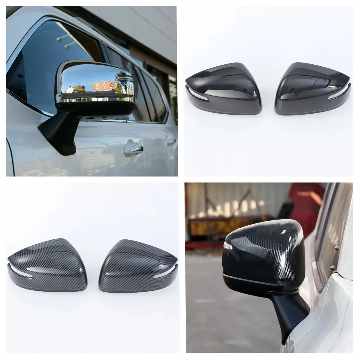 For Toyota Land Cruiser LC300 2021 2022 2023 ABS Glossy Black Side Door Car Rearview Mirror Cover Trims Car Styling Accessories