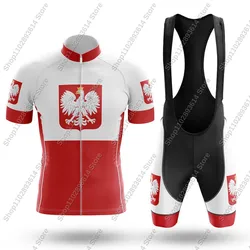 2025 Polish-Eagle Cycling Jersey Set Poland Men Summer Cycling Clothing Road Bike Shirts Suit Bicycle bib Shorts MTB