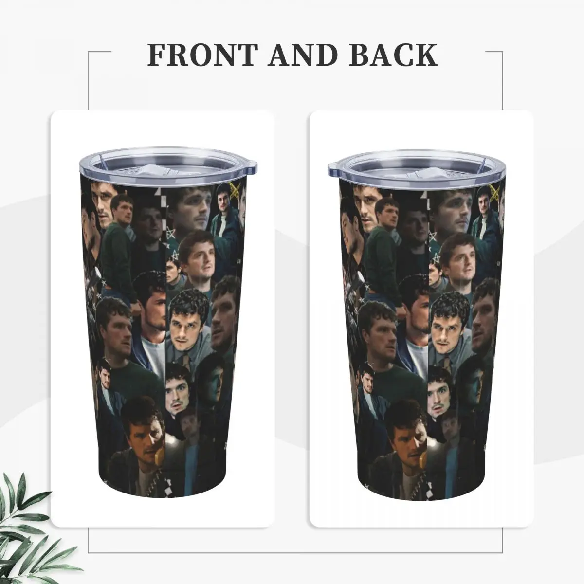 Josh Hutcherson Collage Tumbler Vacuum Insulated Thermal Cup Stainless Steel Office Home Mugs Hot Cold Drink 20oz