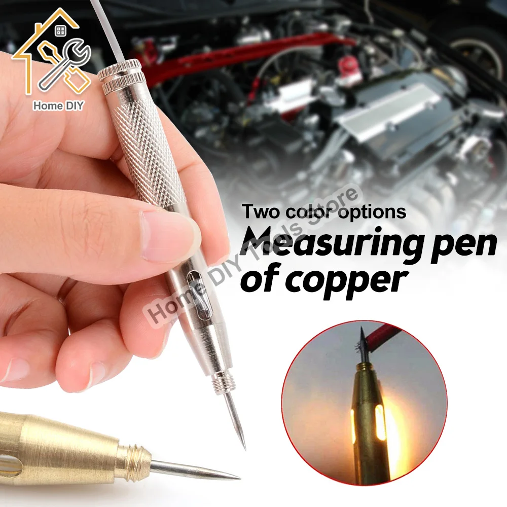 Voltage Circuit Tester Diagnostic Tools Detector Probe Light System Test DC 6V 12V 24V Copper Auto Car Light Circuit Tester