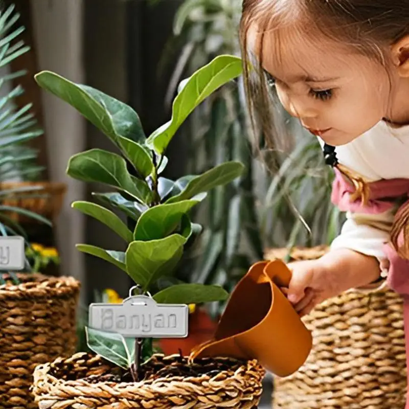 Aluminum Plants Labels Waterproof Garden Tree Tags With Metal Wires Double Sided Flower Labels For Growth Record Gardening Tools