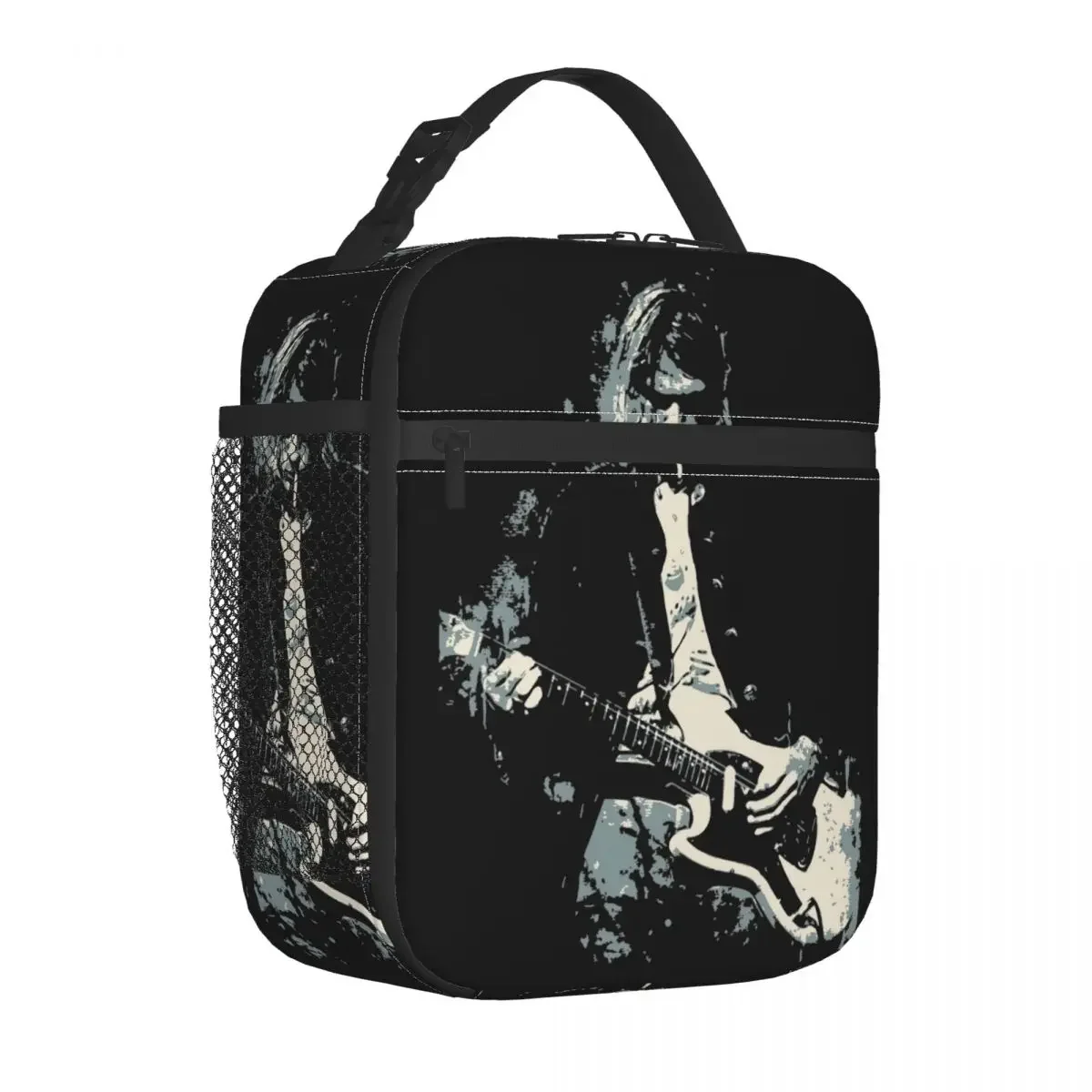 Kurt Cobain Guitar Insulated Lunch Bag Portable Storage Food Box Multifunction Thermal Cooler Bento Box School