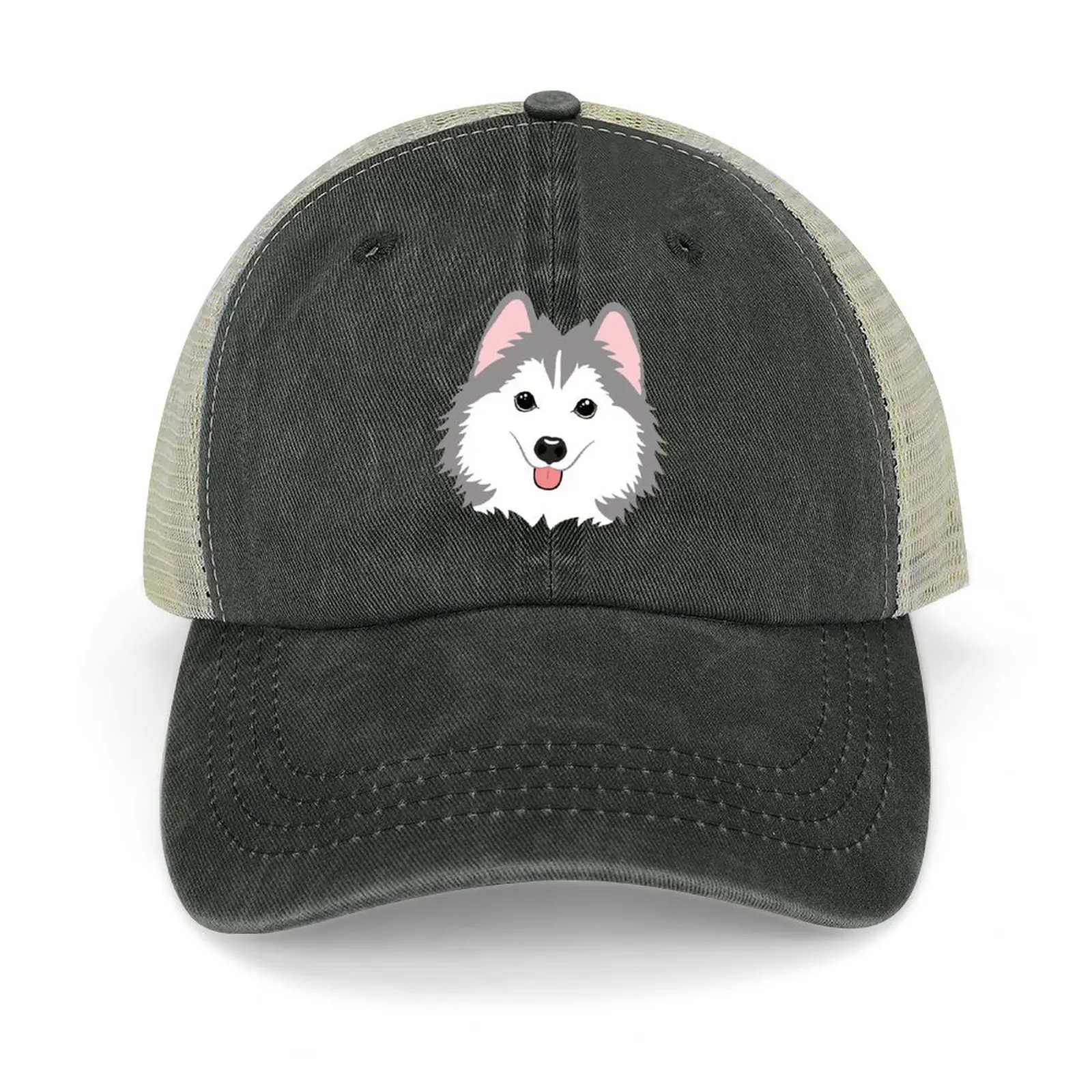 

Love Gray Pomsky Pomeranian Husky Baseball Cap Sunhat Hood birthday Military Cap Man Women's Hats 2025 Men's