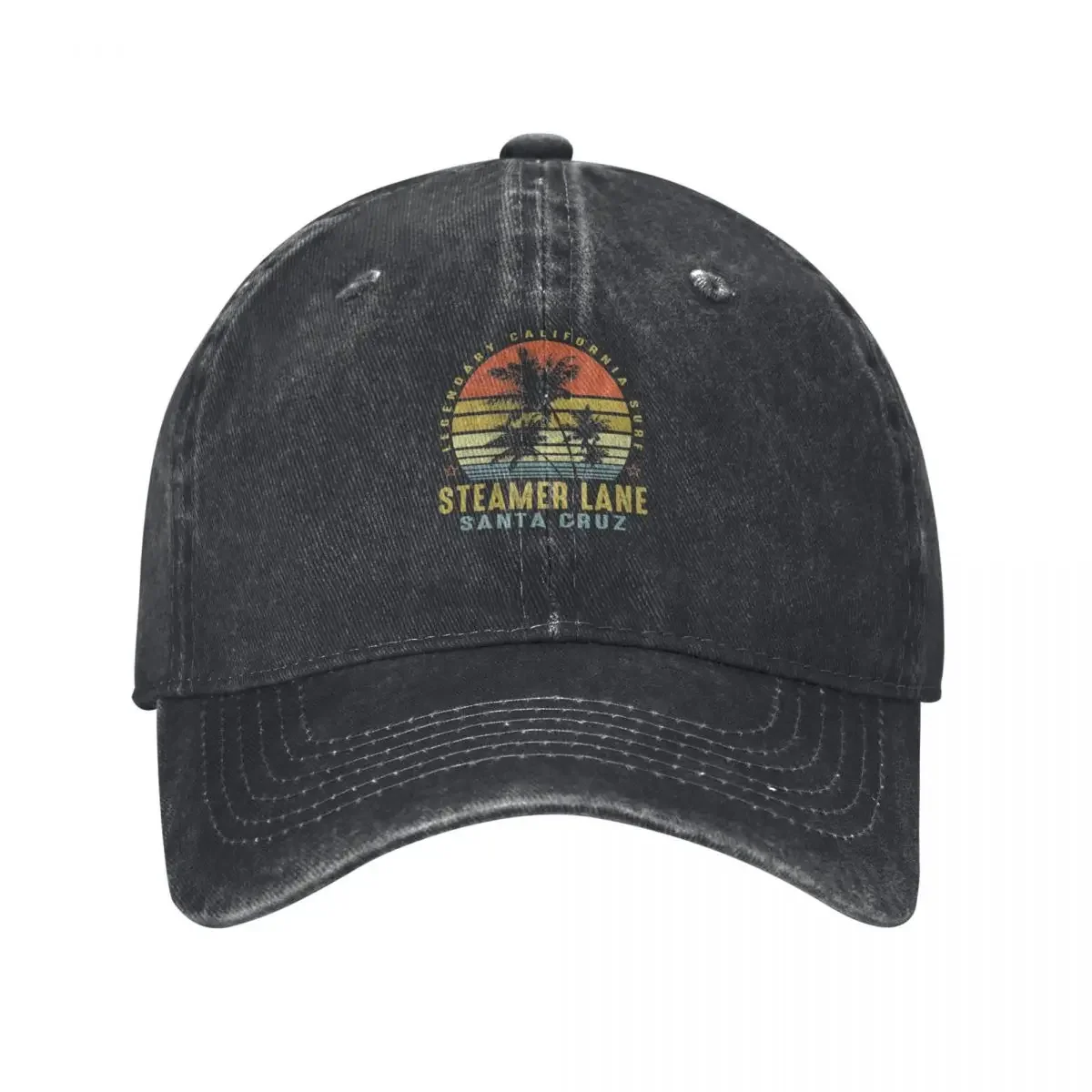 

Steamer Lane Retro Palm Sunset - пляжный подарок, бейсболка с козырьком, альпинистская шляпа от солнца, шляпы дальнобойщика для мужчин и женщин