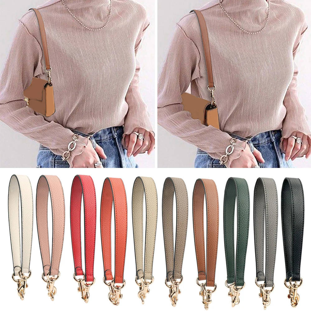 Fashion PU Leather Bag strap Accessories For Handbag 65cm Shoulder Bag Strap Silve Gold Buckle Replacement Strap For Bag