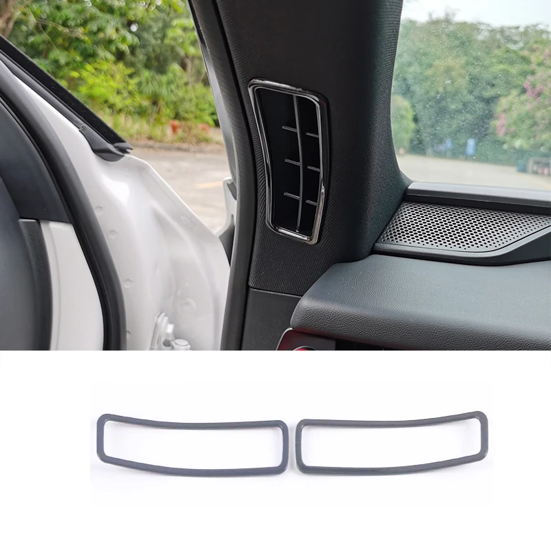 Car Front Triangle Air Vent Outlet Frame Trims Protect for Ford Evos 2022 2023 2024 Accessories Auto Kit Styling Refit Modify