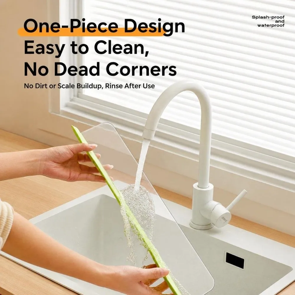 Silicone Sink Baffle Splash Guard with Suction Cup Pool Oil-Proof Water Baffle Bar Kitchen Supplies Waterproof Screen