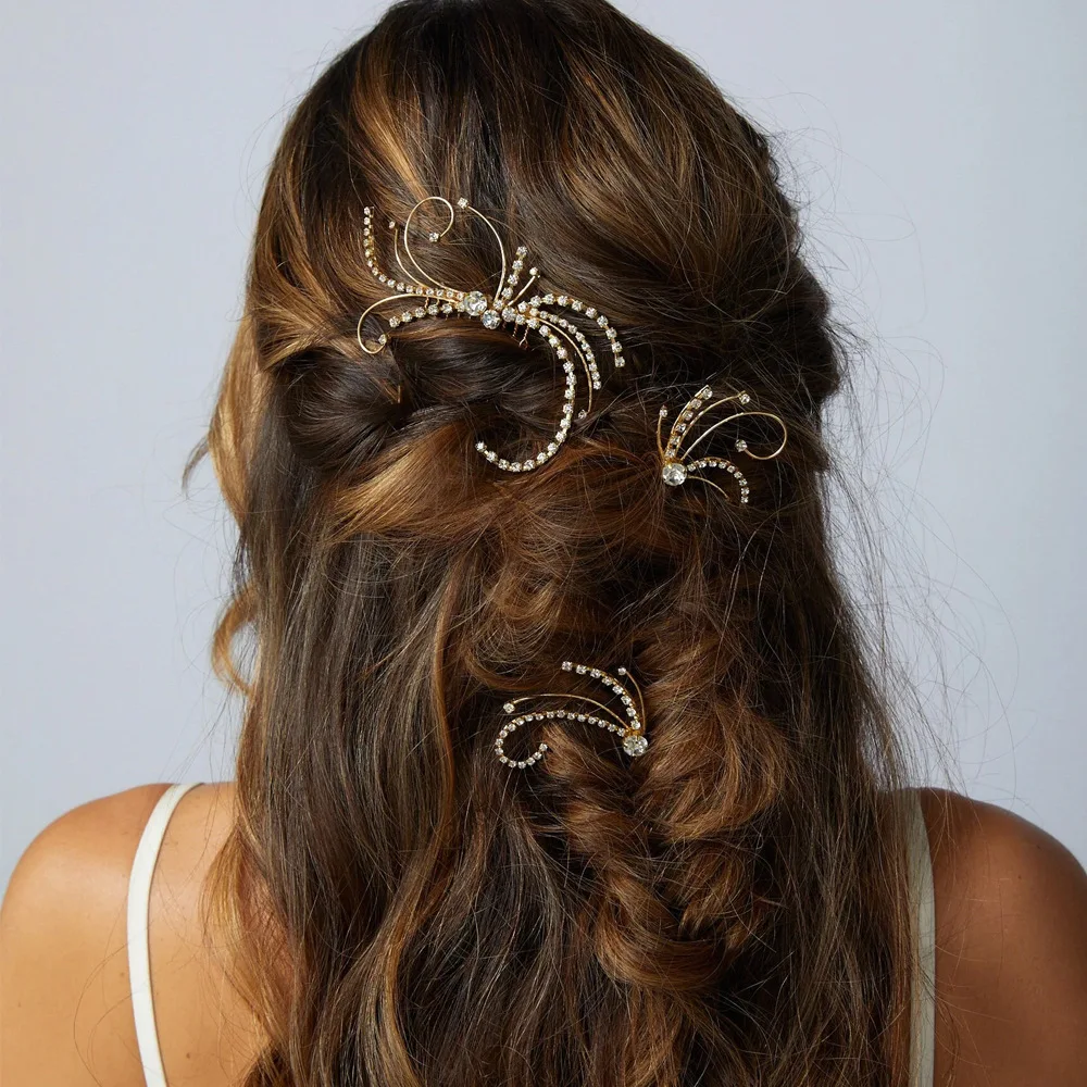 Sunflower Hair Comb Bridal Wedding Hair Pins Elegant Princess Pearl Side Clip for Women Girls Updo Bun Styling Party Accessories