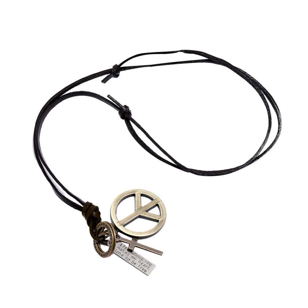 Peace Sign Necklace Decor Jewelry Anti-war Symbol Gift The Retro Skin Alloy Pendant Man Vintage Necklaces