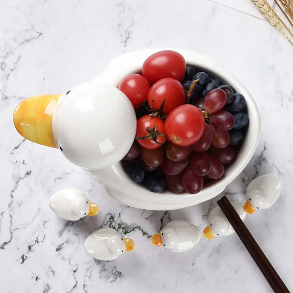 

Набор креативных керамических подставок для палочек (5 шт.) с 1 поддоном для палочек, вилок, ложек, ножей, декор для кухонной утвари