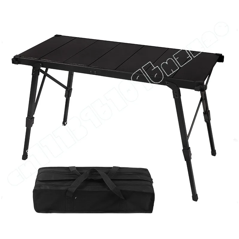 Outdoor Folding Camping Portable Egg Roll Table Picnic Barbecue IGT Stove Mobile Kitchen Lifting Aluminum