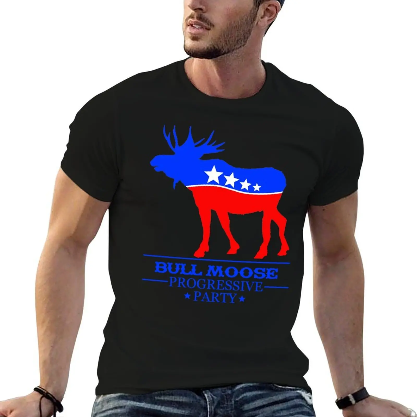 Teddy Roosevelt Bull Moose Progressive Party T-Shirt vintage graphic tee vintage t shirts funny t shirts men