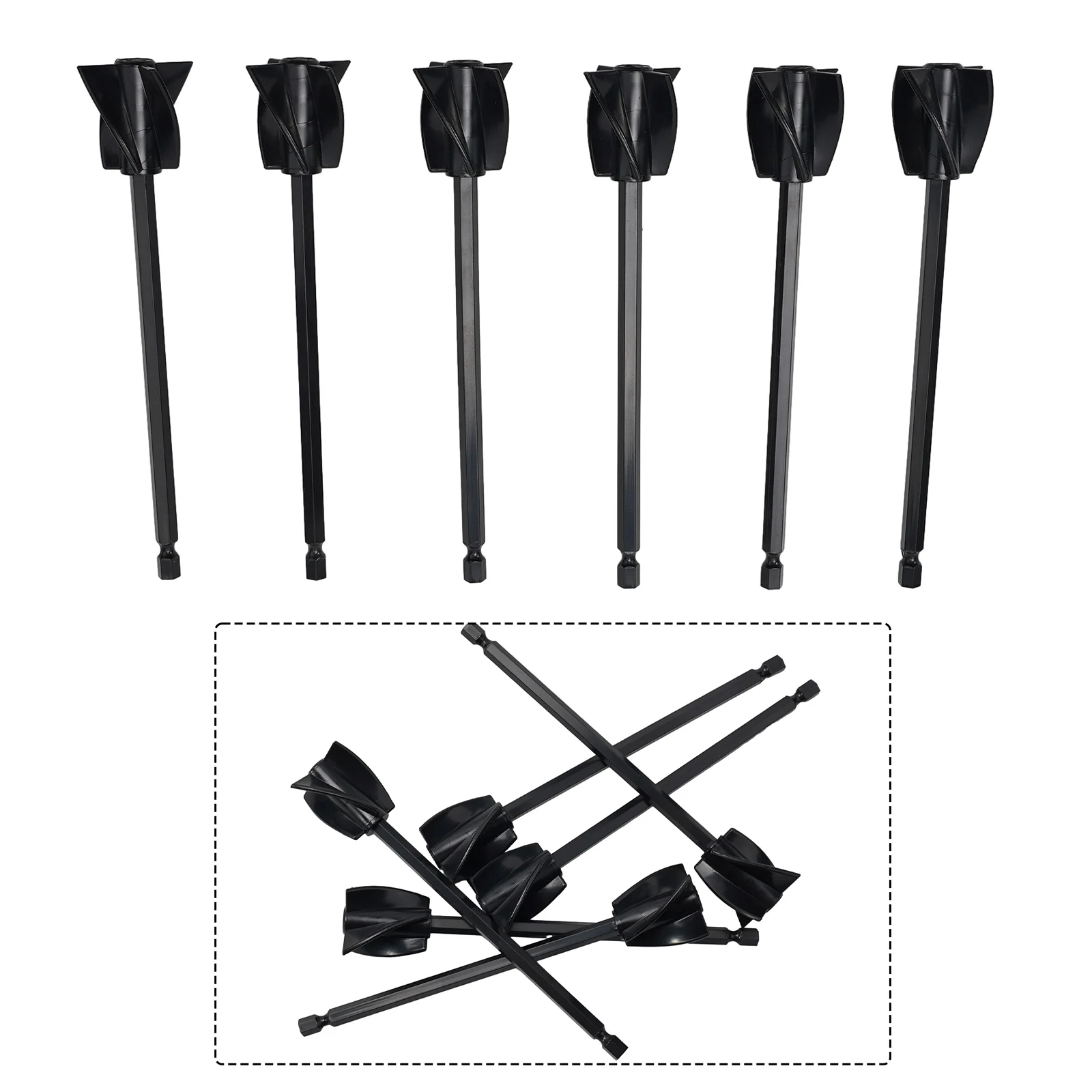 Power Tools Drill Whisk 16.5*3.5cm 6PCS Epoxy Mixer Four-leaf Spiral Mixer Attachment Resin Reusable High Quality