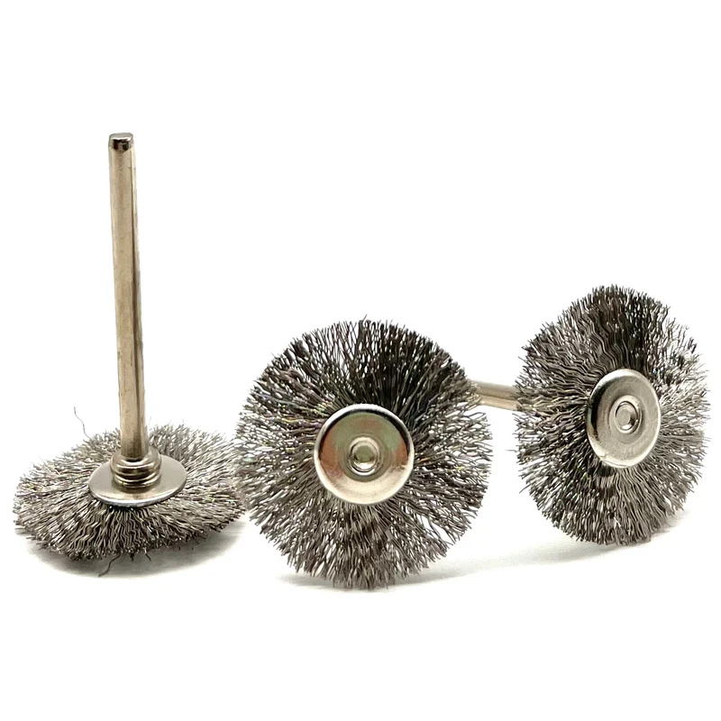 18Pcs Brass Brush Steel Wire Wheels Brushes Drill Rotary Tools Polishing Dremel Rotary Tools Metal Rust Removal Brush Set