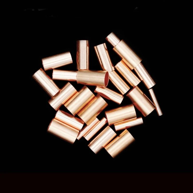 100pcs GT Copper Connecting Pipe Wire Joint Small Copper Tube Protection Sleeve Press Terminal Quick Connector