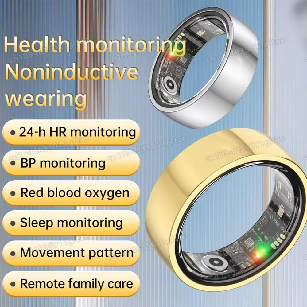 Neuer 5ATM Smart Ring GPS-Tracker Herzfrequenz Blutdruck Schlafmonitor BT-Anruf Sportmodus Smart Ring für Männer und Frauen für Android iOS