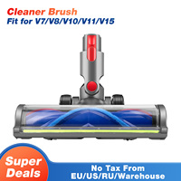 Direct Drive Light Brush Head For Dyson V7 V8 V10 V11 V15 Models Vacuum Cleaner Green Light Not Tangle Hair Parts Accessories